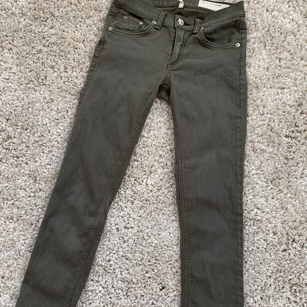 Rag & Bone olive green skinny jeans. Size 24